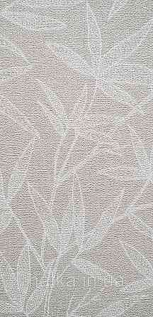 Шпалери вінілові на флізеліні метрові Rasch Novella 1,06х10 листя гілки матові білі на бежевому Київ