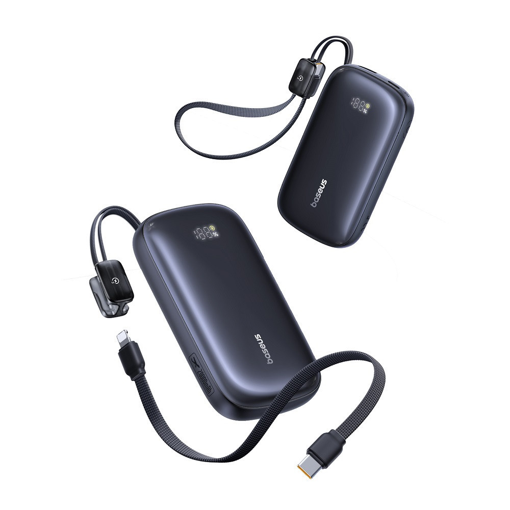 Зовнішній акумулятор Baseus EnerFill FC21 Qpow 3 Ultra Digital Display Power Bank with Detachable Cable 20000mAh 22.5W Cosmic Киев - изображение 3