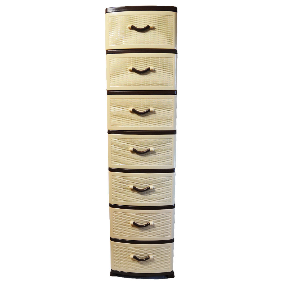 Комод пластиковый 7 ящиков 153х46х38 Efe Plastics ротанг бежевый Эфе пластик Одесса - изображение 2