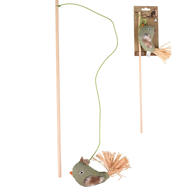 Flamingo Natura Delight Bird ФЛАМІНГО ПТАХ вудка дражнилка з котячою м’ятою іграшка для котів Київ - фото 1