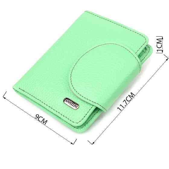 Компактный женский кошелек из натуральной кожи CANPELLINI 21666 Салатовый Киев