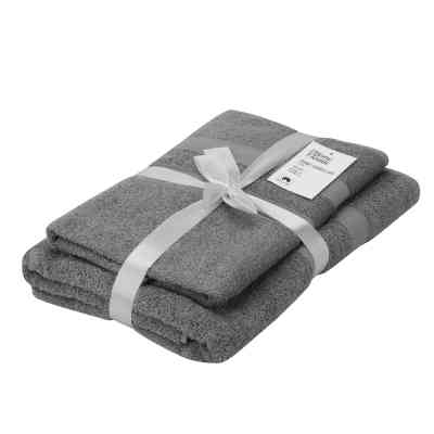 Полотенце Ardesto набор махровых Splendid 50х90 см, 70х140 см, 2шт, 100% хлопок, серый (ART2359GR) Винница