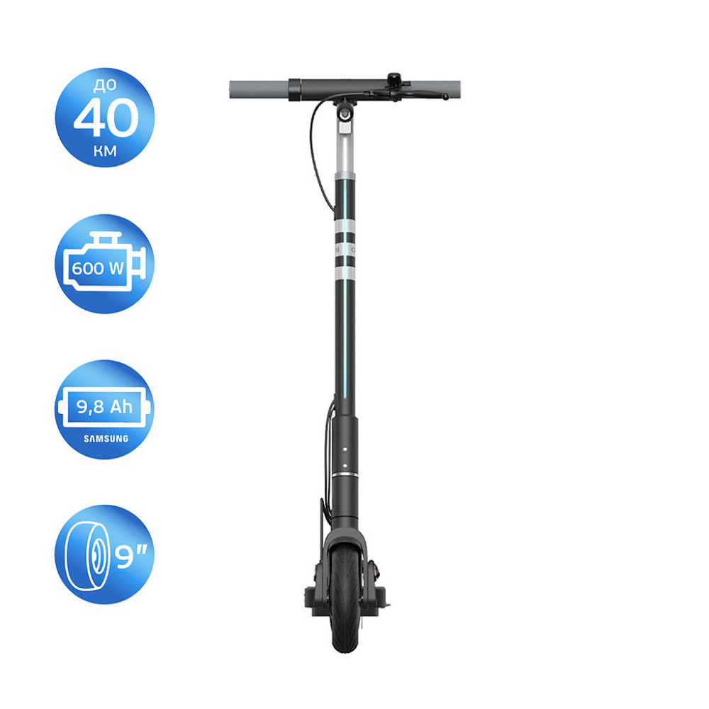 Електросамокат OKAI ES20-NEON Black 9", 300(600)W, 9.8Ah, 40km, 25km\h, 20%, NFC, App, 16kg Київ - фото 3