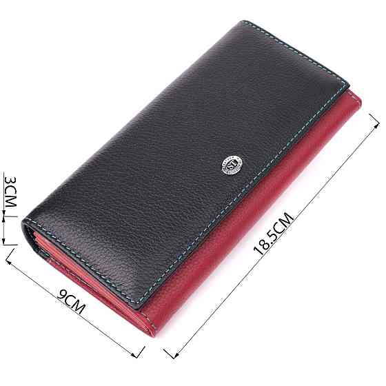 Вместительный кошелек для прекрасных женщин из натуральной кожи ST Leather 22517 Разноцветный Киев
