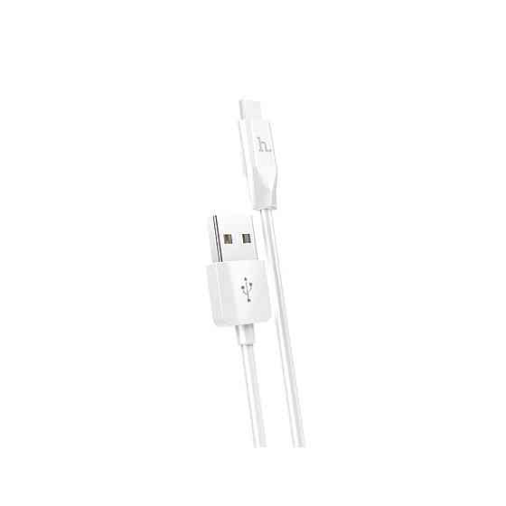 Кабель USB - Type-C HOCO X1 3A 1m PVC PVC конектори колір білий 6957531032045 Одеса