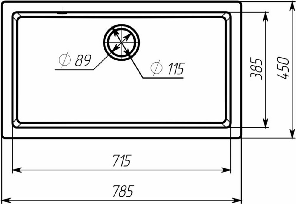 Гранітна мийка для кухні VALESO PARUANA 7945 матова Карамель Коломия - фото 2