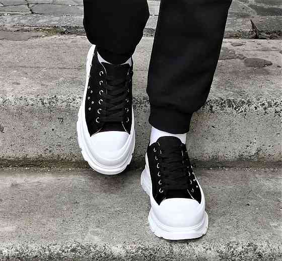 Женские Кроссовки Кеды на Танкетке Чёрные Слипоны Мокасины на Платформе (размеры: 37,38,39,40) - 33-1 Днепр