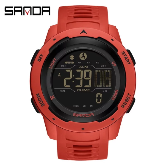 Чоловічий наручний спортивний годинник Sanda Червоний Київ