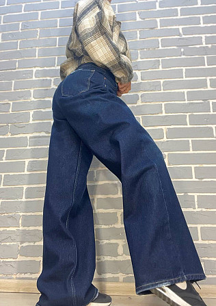 Джинсы женские Its Basic 4107 baggy jeans палаццо широкие от бедра, темно-синий, 36, 36, 74 см, 107  Одесса - изображение 8