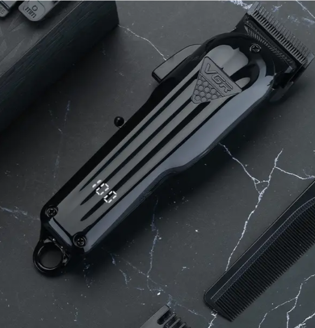 Акумуляторна Машинка для стрижки волосся VGR V-282 6900 об/хв, 6 насадок, LED-дисплей, IPX4 Одеса - фото 4