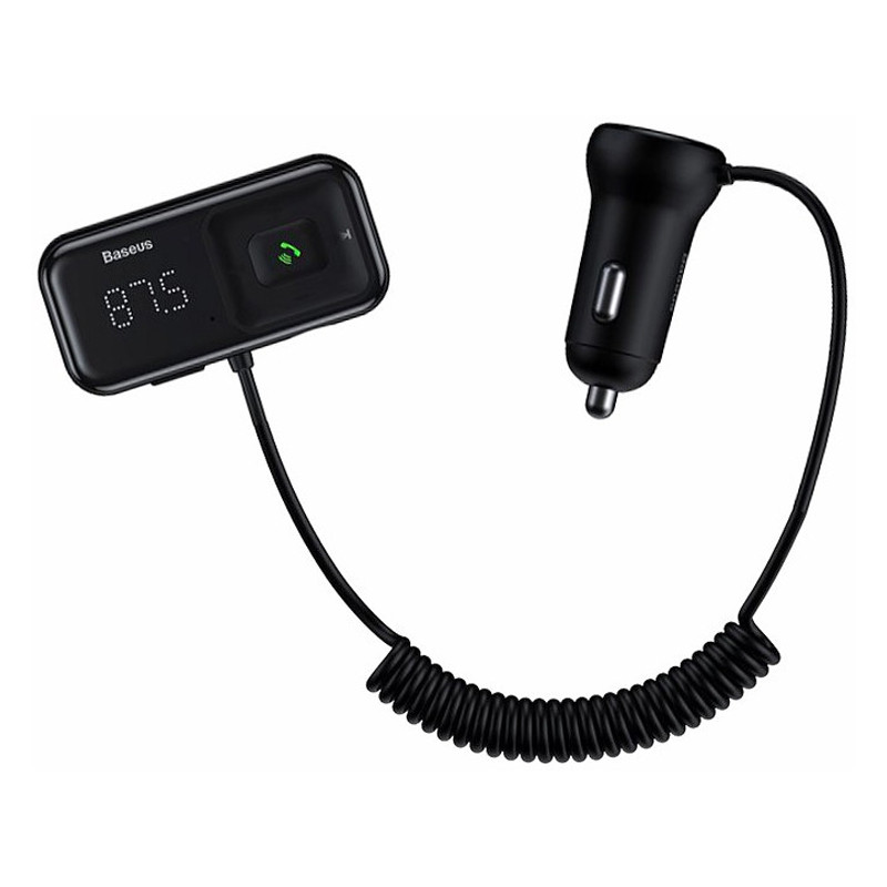 FM трансмітер модулятор Baseus S-16 Bluetooth FM Launcher 2 USB CCTM-E01 (Чорний) Николаев - изображение 1