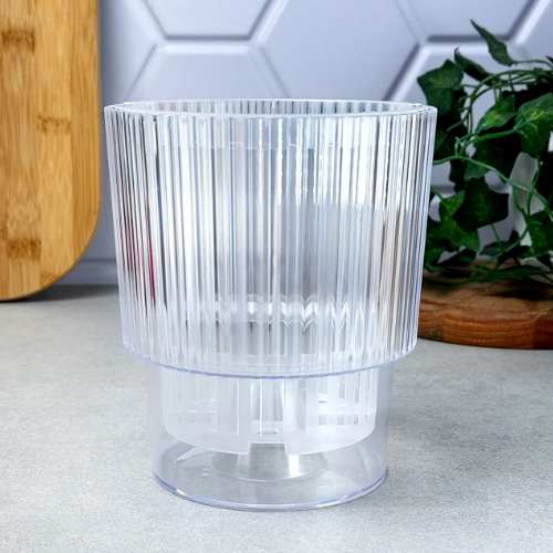 Вазон Стелла для орхідей дренажний 16*18,5см прозорий Алеана Житомир - изображение 3