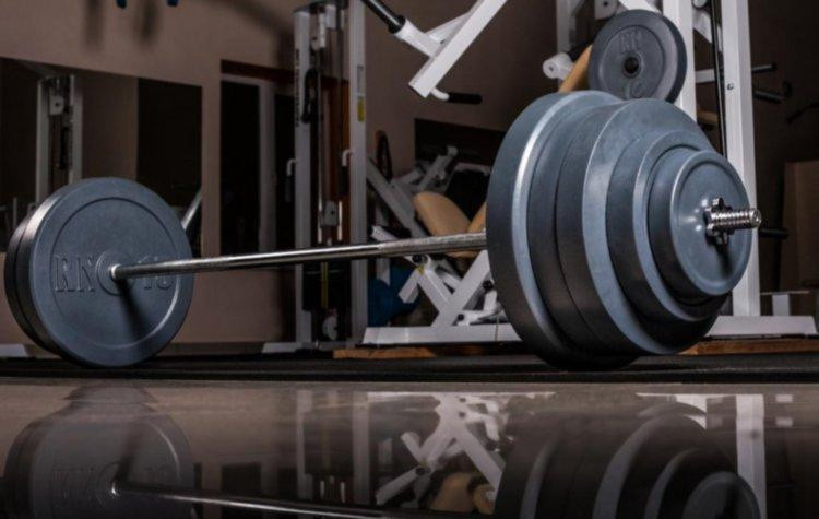 Штанга набірна на 95 кг з хромованим грифом Гантелі, гирі, штанги та диски граниліт Київ - фото 3