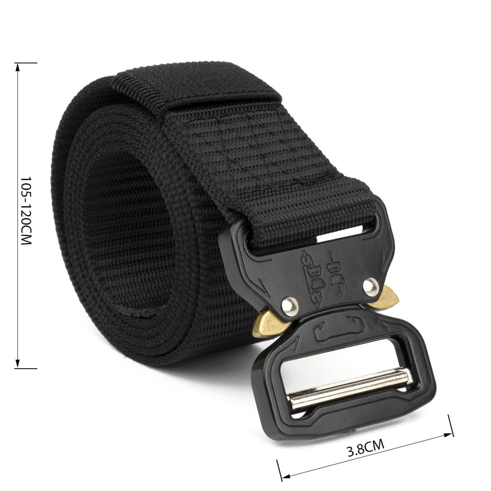 Ремінь чоловічий текстильний Чорний (Vintage) Київ - фото 7