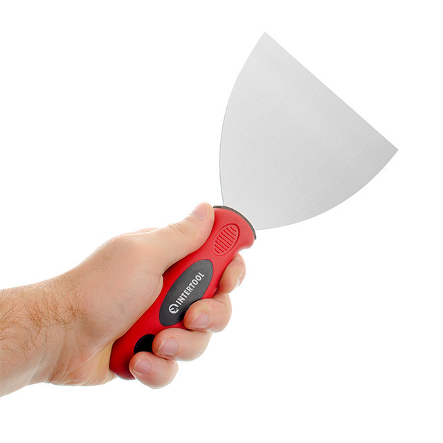 Шпатель із нержавіючої сталі, 125 мм, двокомпонентна ручка INTERTOOL KT-2613 Киев - изображение 8