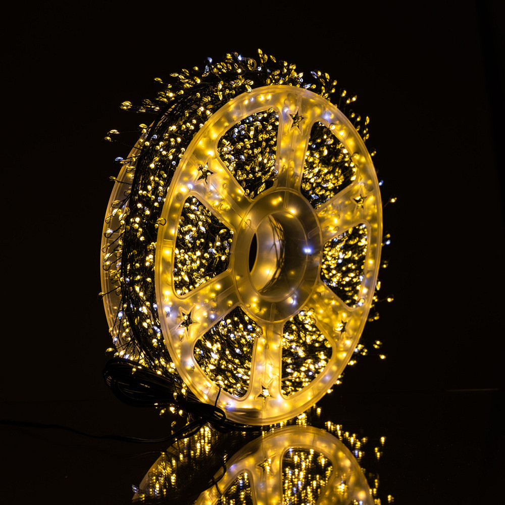 Garlando Новорічна гірлянда кімнатна роса 100 м 3000 LED Хвойна лапа зелений провід Жовте сяйво Коломия - фото 3