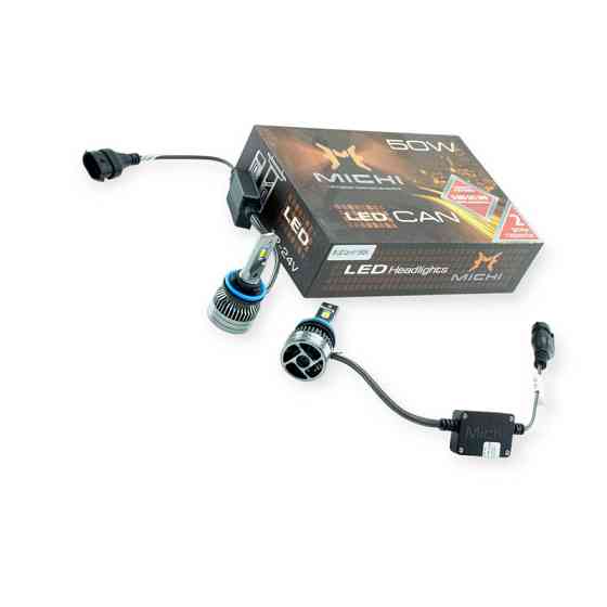 Автолампа H11 12V-24V MICHI Can 50W 5500K 5300L с обманкой радиатор с вентилятором LED Мукачево
