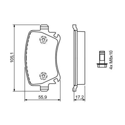 Гальмівні колодки Bosch 0 986 494 062 Вінниця