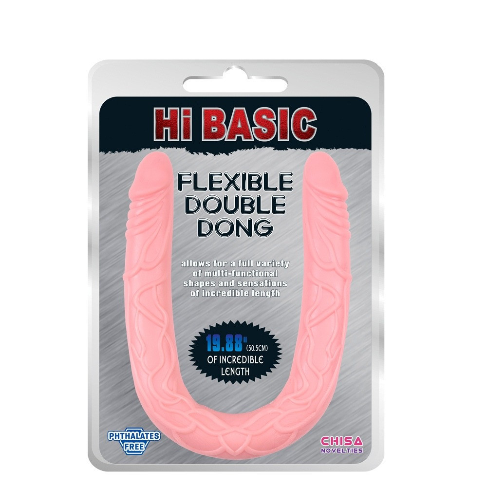 Двусторонний реалистичный фаллоимитатор Chisa HI BASIC, телесный Sex Aura Киев - изображение 3