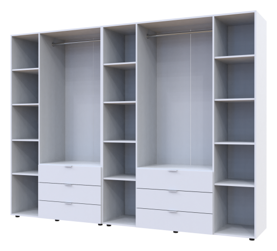 Комплект шкафов для одежды Doros Гелар (2 шт.) 271,2х49,5х203,4 см Белый (DRS-011172) Львов