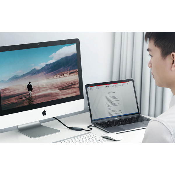 Перехідник USB 2.0 Type-C --> Mini DP 4K@60Hz 10 См CM236 UGREEN Сірий (60351) Київ - фото 6