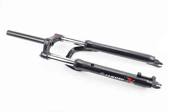 Вилка 27,5" амортизаційна, без різьби 1-1/8" (28,6мм), шток 200мм, з ходом 80мм, Disk-brake, M Lockout, чорна FRK-27 Київ