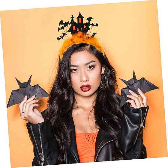 Обруч для волосся Toddmomy Halloween чорний роги аксесуар на голову на Хелловін карнавальний для дівчат Київ