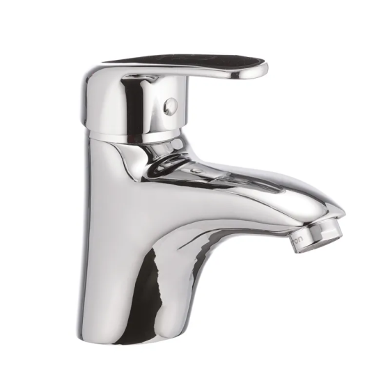 Смеситель для умывальника Cron Magic 001 с черной ручкой (CR0103) Харьков