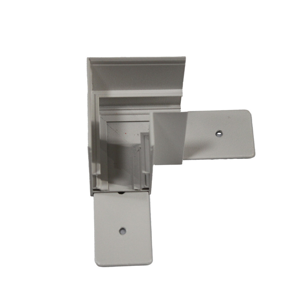 Кут трекової магнітної рейки накладний  горизонтальний білий Дніпро - фото 4