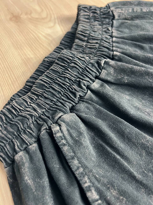 Костюм жіночий Coast Moda 4355 варений тай дай джоггери на резинці з футболкою з написом графіт, графіт, L Київ - фото 4