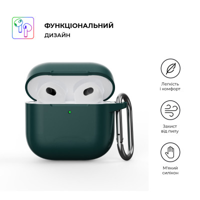 Чохол для навушників Armorstandart Hang Case для Apple AirPods 4 Dark Green (ARM81280) Вінниця - фото 2