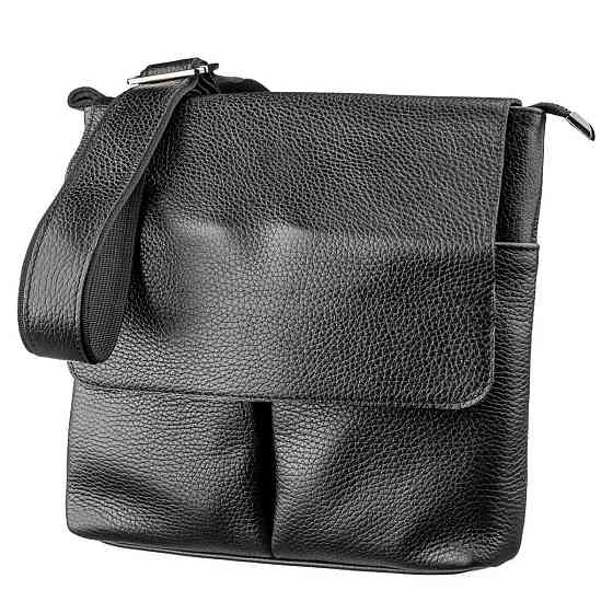 Сумка SHVIGEL 11157 з натуральної шкіри Чорна Київ