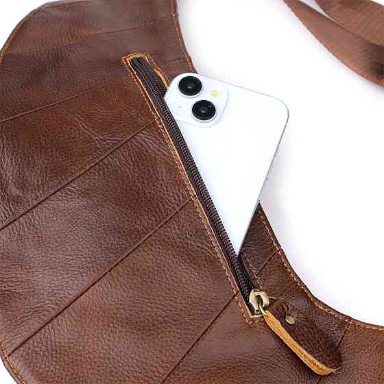 Мужская сумка через плечо из натуральной кожи Vintage 22959 Коричневый Киев