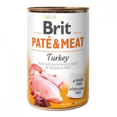 Вологий корм для собак Brit Care Pate and Meat для дорослих собак з індичкою (8595602557479) Вінниця - фото 1