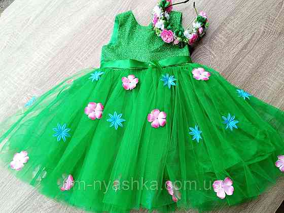 Платье Весны Зеленое пышное платье Весна-глиттер Кривой Рог