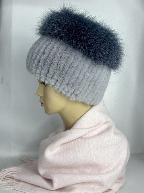 Шапка женская меховая Кубанка Медея Графитовый Харьков - изображение 2