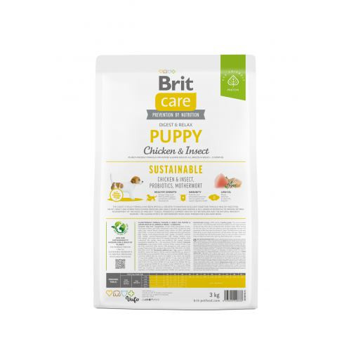 Корм сухий Brit Care Dog Sustainable Puppy для цуценят з куркою Київ - фото 4