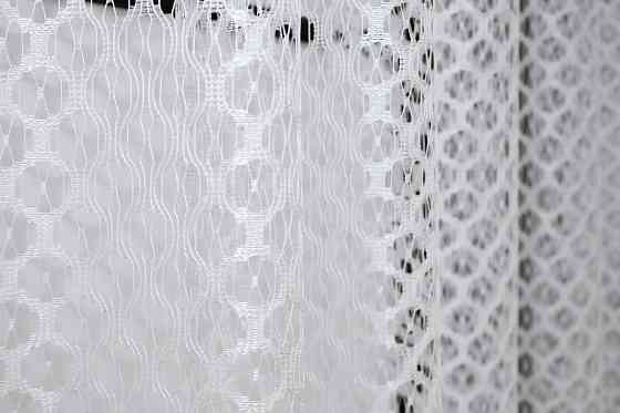 Кухонная арка VR-Textil № 000к сетка из макраме белый с золотисто-кремовым 270х175 см (51-074) Киев