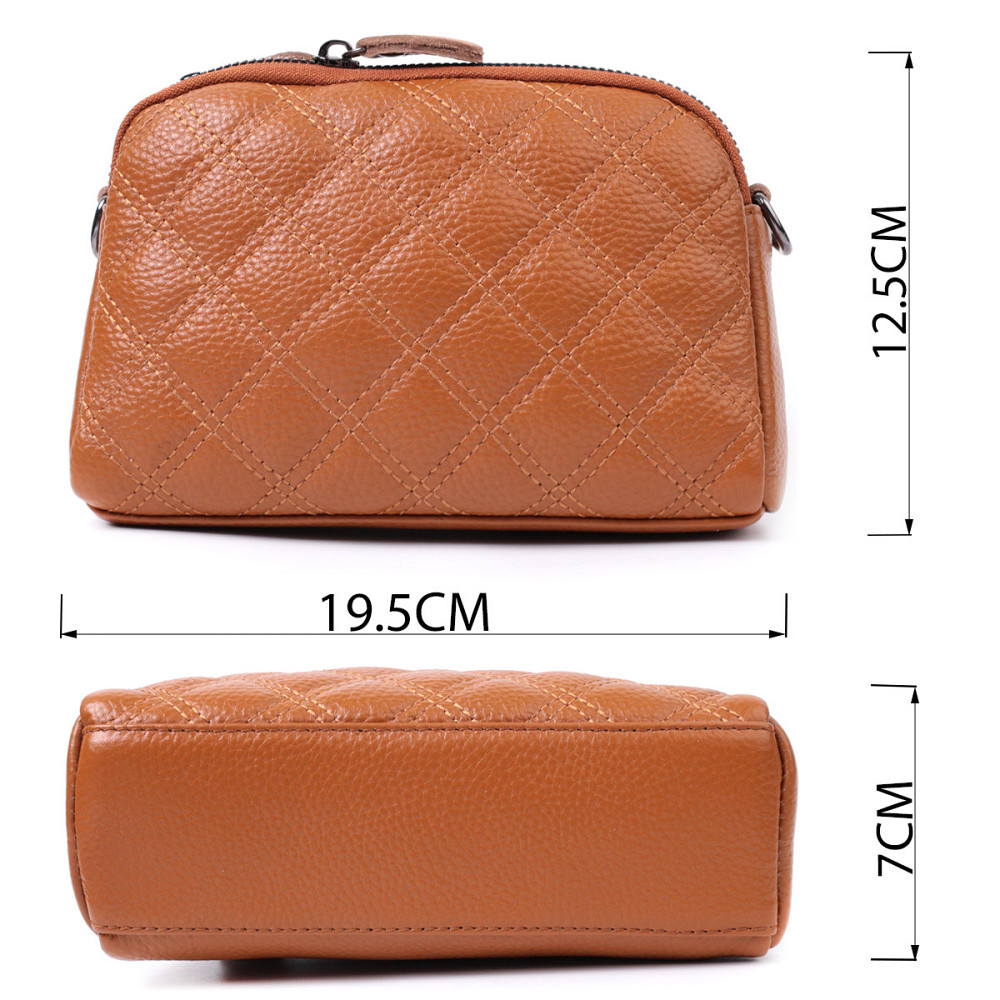 Стильная женская сумка прошита ромбами на лицевой стороне из натуральной кожи Vintage 22809 Рыжий Киев - изображение 3