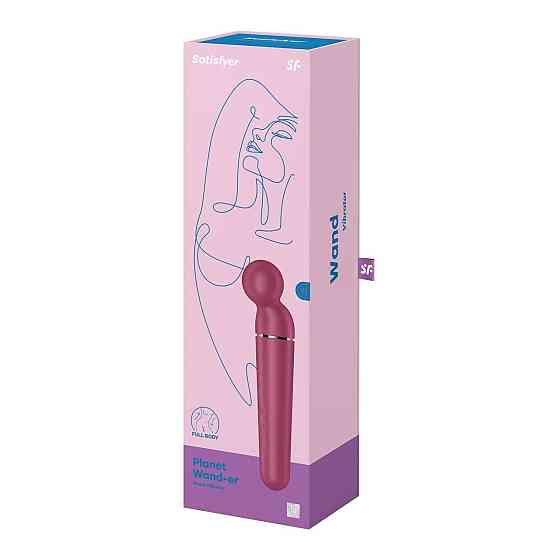 Вібромасажер Satisfyer Planet Wand-er Berry/Rosegold, дуже потужний, бездротовий Sex Aura Київ