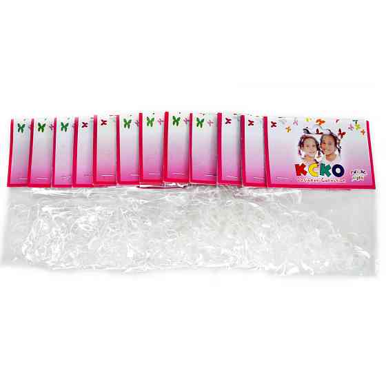 Силіконові резинки для волосся Міні прозорі 0308-735-2, 12 упаковок Вінниця