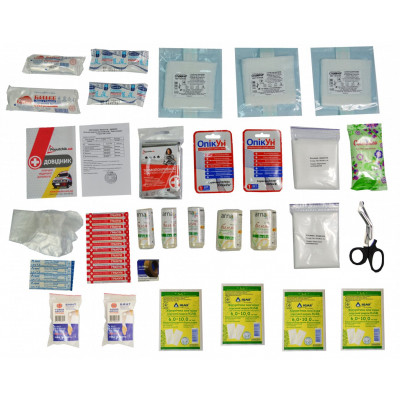 Автомобільна аптечка Poputchik "Євростандарт" футляр м'який червоний (02-035-М) Вінниця - фото 2