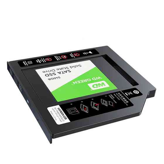 Кишеня-адаптер Ugreen CM322 9.5мм для підключення 2.5" HDD/SSD SATA 3.0 в ноутбук 70657 Николаев