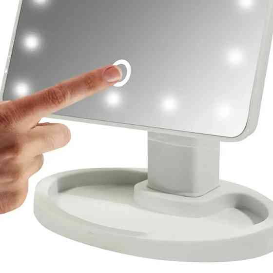 Настільне дзеркало для макіяжу з LED підсвічуванням,NJ-230,Біле SBR Київ