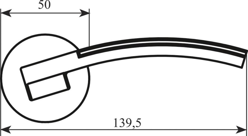 Ручка Colombo Trama LC81 RSB  хром/мат хром ф/з Киев - изображение 2