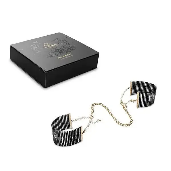 Наручники Bijoux Indiscrets Desir Metallique Handcuffs - Black, металлические, стильные браслеты Львов - изображение 4