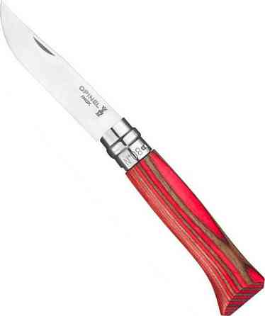 Складной Нож Opinel №08, SANDVIK 12C27 (002390) Красная береза Нововолынск