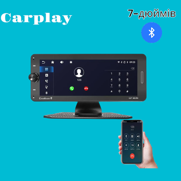 Портативный 7-дюймовый монитор 601W с CarPlay для авто, сенсорный экран 7″, поддержка Android Auto Одесса - изображение 9