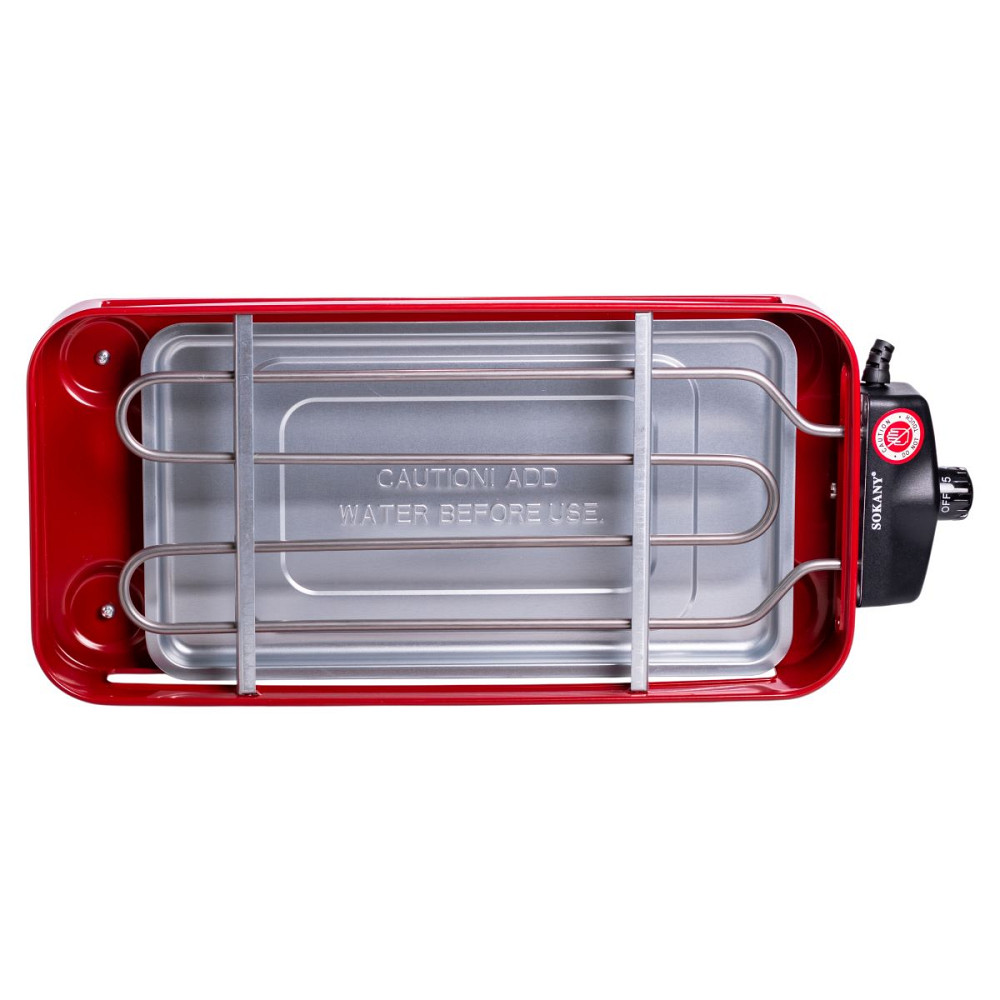 Електричний гриль настільний червоний 1500 Вт Sokany SK-6112R Коломия - фото 5