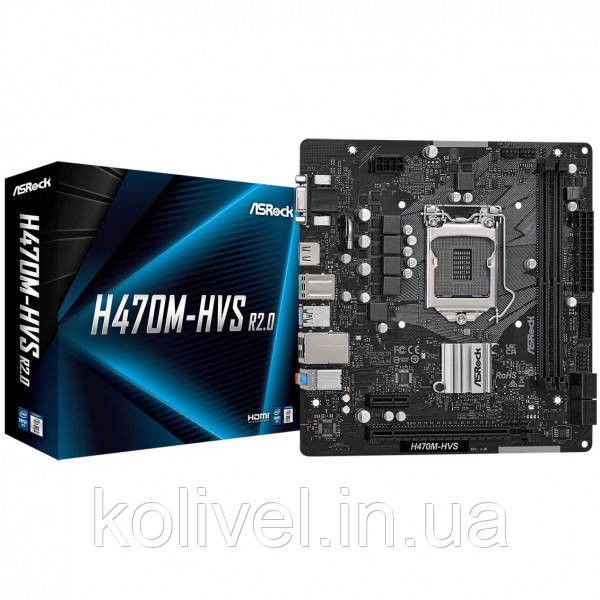 ASRock H470M-HVS R2.0 (1200/H470, 2*DDR4, PCIex16, HDMI/VGA, 4xSATAІІІ, RAID, GLan, 7.1ch, mATX) (H470M-HVS Киев - изображение 5
